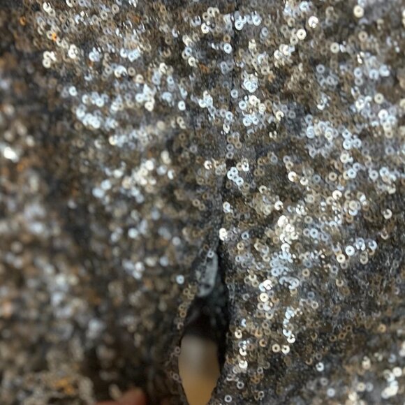 Cache Sequin Mini Skirt in Silver Size 8 - Picture 6 of 7